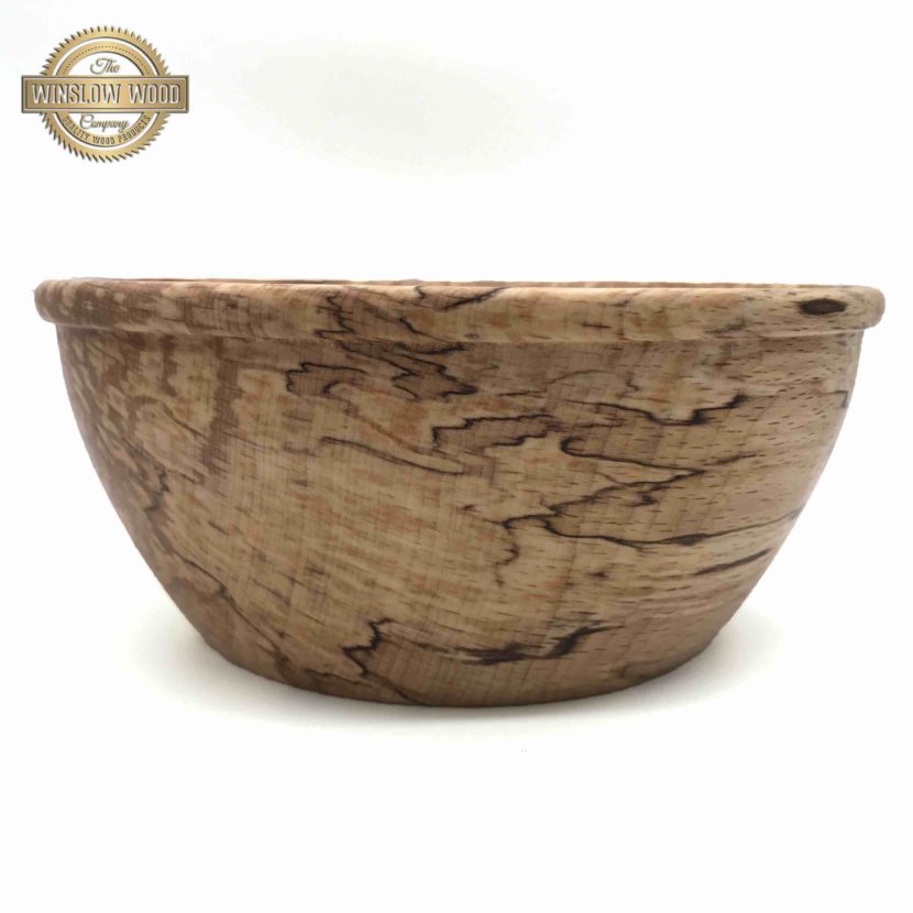 English Spalted Beach Bowl - Image 2