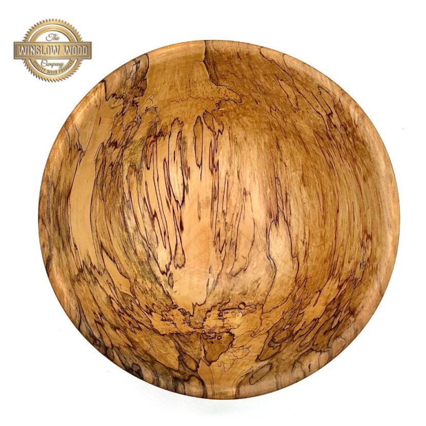 English Artisan Spalted Beach Map Bowl - Image 4