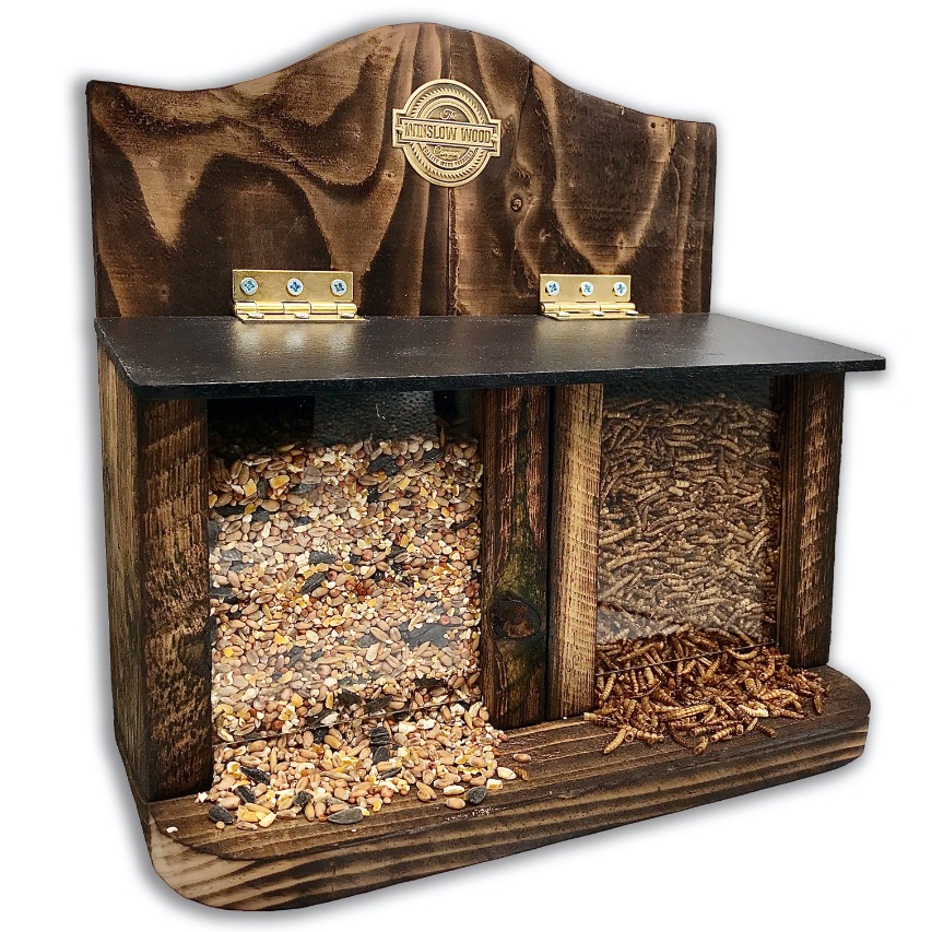 WW - Double - Bird Feeder - Bird Seed and Mealworms