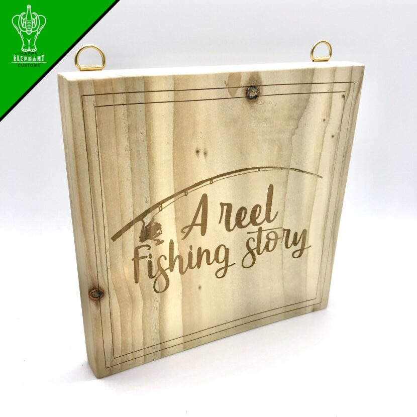 A Reel Fishing Story - Square Hanging Sign for fishing lovers - Image 5