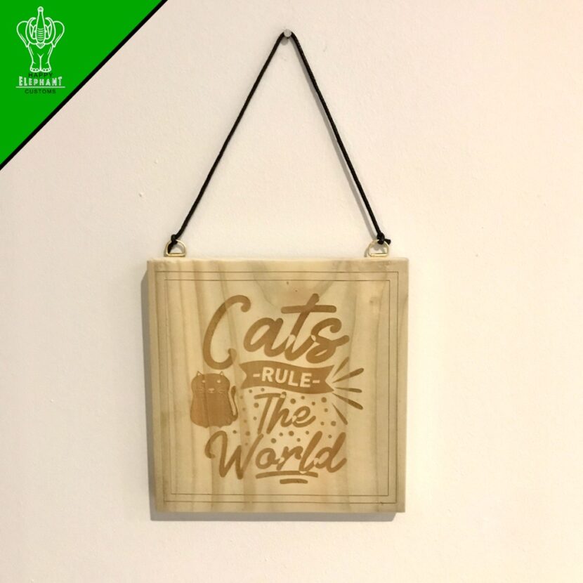 Cats Rule The World - Square Hanging Sign for cat lovers - Image 5