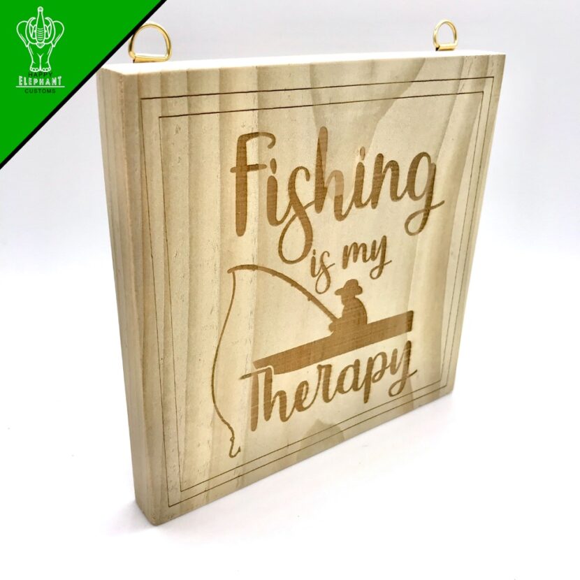 Fishing Is My Therapy - Square Hanging Sign for fishing lovers - Image 5