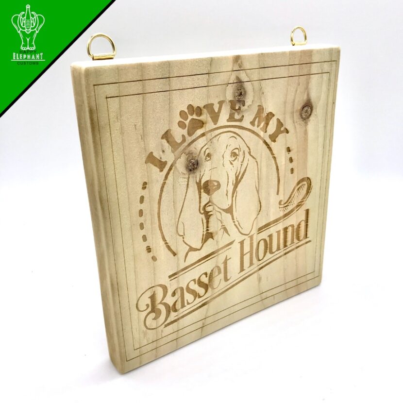 I Love My Basset Hound - Square Hanging Sign - Image 3