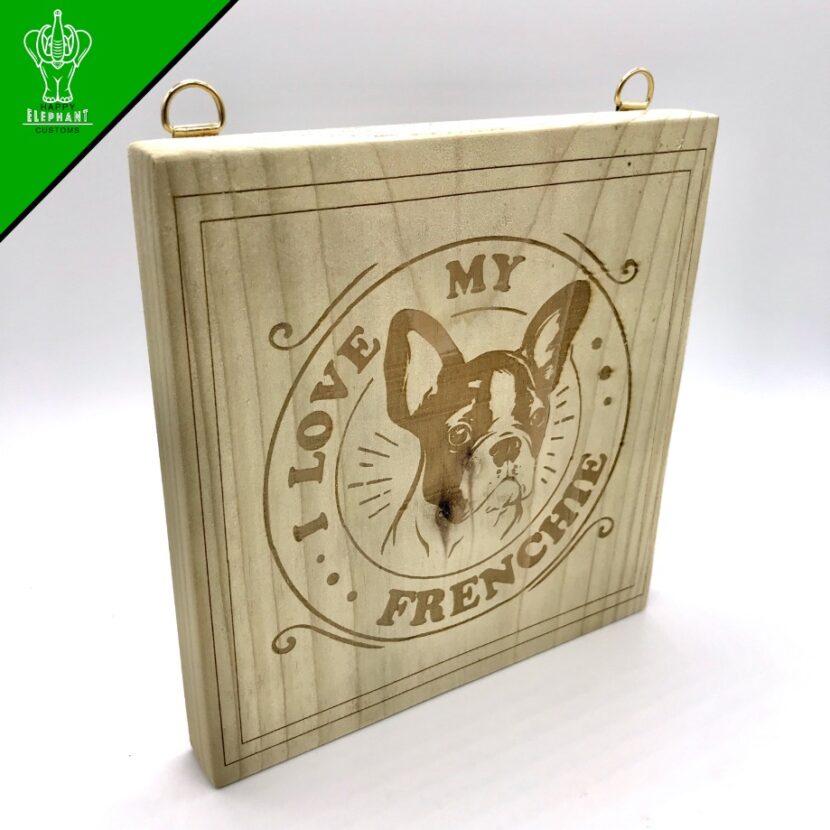 I Love My Frenchie - Square Hanging Sign - Image 5