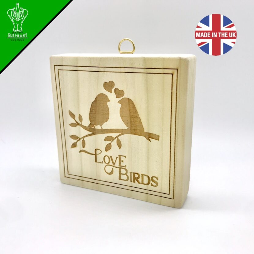 Love Birds - Hanging Sign - Image 2